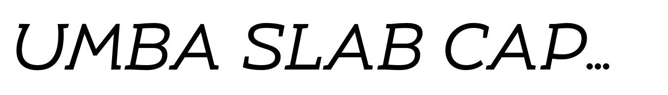 Umba Slab Caps Italic